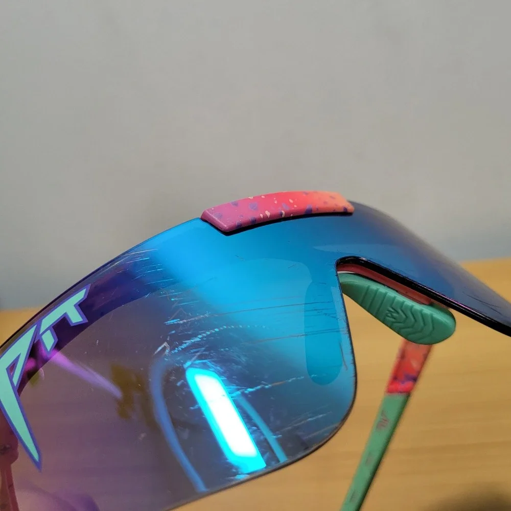 Pit Viper Sunglasses Pink Green Blue Mirrored Lenses